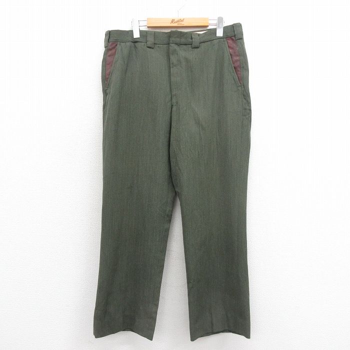 乐天商城 - 【中古】古着 エルエルビーン LLBEANパンツ メンズ 80年代 80s フェイクレザー使用 タロン 緑 グリーン 【spe】 W35 中古 ボトムス ロング | 春夏 春物 春服 秋冬 秋物 秋服 長ズボン カジュアル メンズファッション ファッション おしゃれ