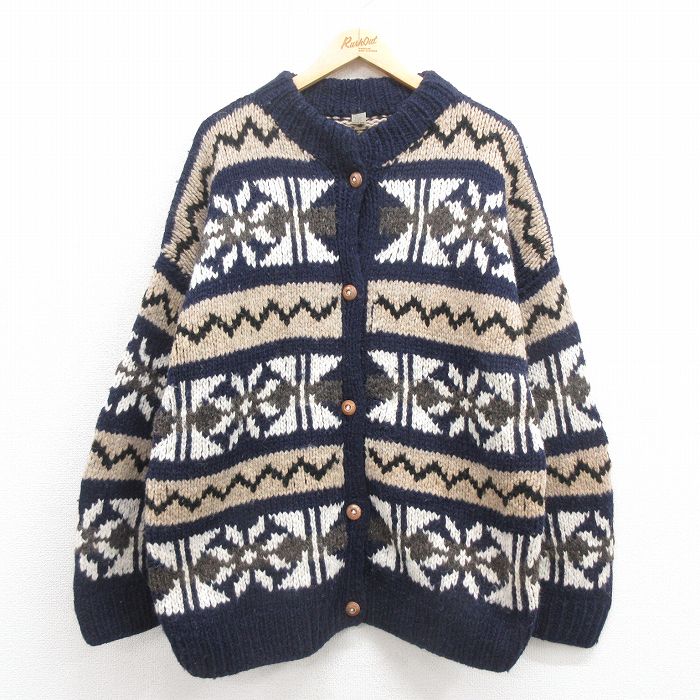 【中古】 古着長袖ノルディックニッ...