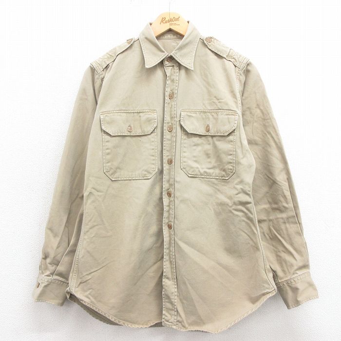 M★古着 長袖 ビンテージ ミリタリー シャツ メンズ 50年代 50s マチ付き ベージュ &yen;&nbsp;3,900（税込） M★古着 長袖 ビンテージ ミリタリー シャツ メンズ 60年代 60s USA製 ベージュ &yen;&nbsp;7,900（税込） M★古着 長袖 ビンテージ ミリタリー シャツ メンズ 70年代 70s USA製 ベージュ &yen;&nbsp;3,900（税込） M★古着 長袖 ビンテージ シャツ メンズ 50年代 50s インディアン ベージュ &yen;&nbsp;5,900（税込） M★古着 長袖 ビンテージ ミリタリー シャツ メンズ 60年代 60s ウール USA製 ベージュ &yen;&nbsp;2,900（税込） M★古着 長袖 ビンテージ ミリタリー シャツ メンズ 70年代 70s ウール ベージュ &yen;&nbsp;2,900（税込） M★古着 長袖 ビンテージ ミリタリー シャツ メンズ 60年代 60s ウール USA製 ベージュ &yen;&nbsp;3,900（税込） M★古着 長袖 ビンテージ ミリタリー シャツ メンズ 60年代 60s コットン 緑系 &yen;&nbsp;3,900（税込） M★古着 長袖 ビンテージ ミリタリー シャツ メンズ 60年代 60s USアーミー コットン USA製 緑 &yen;&nbsp;5,900（税込） M★古着 長袖 ビンテージ ミリタリー シャツ メンズ 60年代 60s USアーミー コットン USA製 緑 &yen;&nbsp;7,900（税込） M★古着 長袖 ビンテージ ミリタリー シャツ メンズ 70年代 70s USA製 緑 &yen;&nbsp;5,900（税込） M★古着 長袖 ビンテージ ミリタリー シャツ メンズ 70年代 70s USA製 濃緑 &yen;&nbsp;6,900（税込） M★古着 ダブルウェア 長袖 ビンテージ ワーク シャツ メンズ 70年代 70s ベージュ &yen;&nbsp;4,900（税込） M★古着 長袖 ビンテージ ミリタリー シャツ メンズ 70年代 70s USエアフォース USA製 濃緑 &yen;&nbsp;5,900（税込） M★古着 長袖 ビンテージ ミリタリー シャツ メンズ 60年代 60s USエアフォース 緑 &yen;&nbsp;7,900（税込） M★古着 長袖 ビンテージ ミリタリー シャツ メンズ 60年代 60s ウール 茶他 &yen;&nbsp;3,900（税込） M★古着 長袖 ビンテージ ミリタリー シャツ メンズ 70年代 70s STS ワッペン 濃緑 &yen;&nbsp;5,900（税込） M★古着 長袖 ビンテージ ミリタリー シャツ メンズ 70年代 70s USアーミー ARMY 濃緑 &yen;&nbsp;6,900（税込） M★古着 ペンドルトン 長袖 ビンテージ ウール ボード シャツ メンズ 50年代 50s 開襟 オープンカラー 赤他 タータン チェック &yen;&nbsp;5,900（税込） XL★古着 長袖 ビンテージ ミリタリー シャツ メンズ 60年代 60s マチ付き コットン ベージュ &yen;&nbsp;3,900（税込） M★古着 長袖 ビンテージ ボーイスカウト シャツ メンズ 70年代 70s ワニ 緑 &yen;&nbsp;5,900（税込）【商品番号】　shv25100626 【商品名】　M★古着 長袖 ビンテージ ミリタリー シャツ メンズ 50年代 50s コットン USA製 ベージュ 【メンズ参考サイズ】　M 【表記サイズ】　なし 【実寸サイズ】　着丈（肩から裾）71cm　着幅（脇から脇）51cm　肩幅40cm　肩袖丈（肩から袖先）60cm　脇袖丈（脇から袖先）52cm 【素材】　コットン 【程度】　A 【コンディション】　全体良好 【仕入先】　アメリカ 【商品詳細】　USA製。55年表記。 【メール便】　不可 ************************************************************ 画像枚数の都合上、目立つダメージのみ掲載し、目立たないダメージは省略することがございます。 ●参考サイズ：実寸サイズをもとに当店が判断したサイズ ※商品名内に記載しているのは参考サイズです。 ●表記サイズ：商品のタグに記載してあるサイズ ●実寸サイズ：実際に当店で測ったサイズ To International Customers,Please check and follow shipping cost in Store information.No refund or exchange is accepted with International Customers.We're afraid but there is no staff who can speak English.We will accept any questions only by email in English. 他の厳選古着 長袖ビンテージシャツはこちらです！ 他の厳選古着 長袖シャツ Mサイズはこちらです！