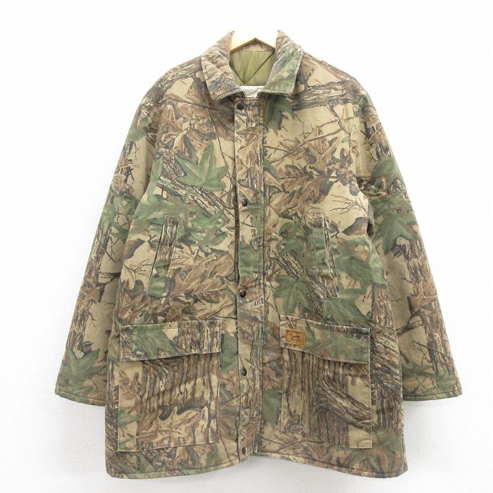 乐天商城 - 【中古】古着 ダックスバック 長袖 ハンティングジャケット メンズ 90年代 90s リアルツリー 大きいサイズ 2L LL ビッグシルエット ゆったり ビッグサイズ オーバーサイズ ロング丈 茶 ブラウン 迷彩 【spe】 XLサイズ 中古 アウター | 春夏 春物 春服 秋冬 秋物