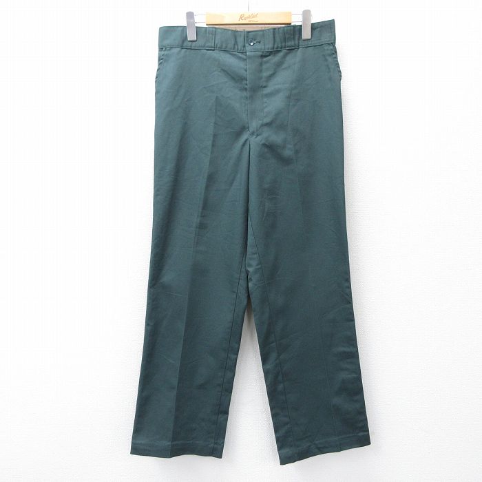 【中古】古着 ワークパンツ メンズ 80年代 80s USA製 アメリカ製 緑 グリーン W32 中古 ボトムス ロング | 春夏 春物 春服 秋冬 秋物 秋服 長ズボン カジュアル メンズファッション ファッション おしゃれ
