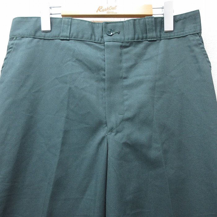 【中古】古着 ワークパンツ メンズ 80年代 80s USA製 アメリカ製 緑 グリーン W32 中古 ボトムス ロング | 春夏 春物 春服 秋冬 秋物 秋服 長ズボン カジュアル メンズファッション ファッション おしゃれ