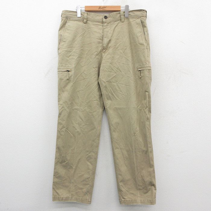 乐天商城 - 【中古】古着 ドッカーズパンツ メンズ コットン ベージュ カーキ W38 中古 ボトムス ロング | 春夏 春物 春服 秋冬 秋物 秋服 長ズボン カジュアル メンズファッション ファッション おしゃれ