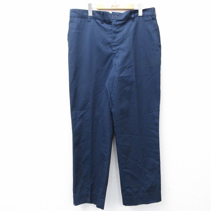 【中古】古着 ワークパンツ メンズ 80年代 80s 濃紺 ネイビー ...(4.0)