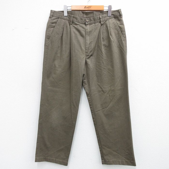 樂天商城 - 【中古】古着パンツ メンズ コットン 茶 ブラウン W35 中古 ボトムス ロング | 春夏 春物 春服 秋冬 秋物 秋服 長ズボン カジュアル メンズファッション ファッション おしゃれ