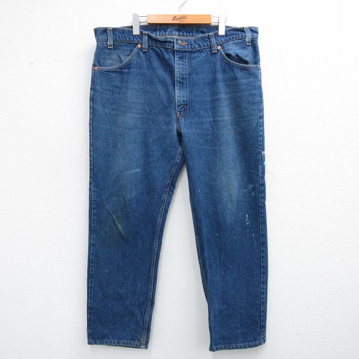 【中古】古着 リーバイス Levis 506 ジーンズ メンズ 90年代 90s ヒゲ 大きいサイズ ゆったり オーバーサイズ コットン USA製 アメリカ製 紺 ネイビー デニム 【spe】 W41 中古 ボトムス ジーパン Gパン ロングパンツ | 春夏 春物 春服 秋冬 秋物 秋服 長ズボン