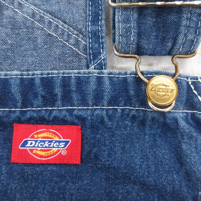 【中古】古着 ディッキーズ Dickies オーバーオール メンズ 00年代 00s 大きいサイズ ゆったり オーバーサイズ コットン 紺 ネイビー デニム W43 中古 ボトムス | 春夏 春物 春服 秋冬 秋物 秋服 長ズボン カジュアル メンズファッション ファッション おしゃれ