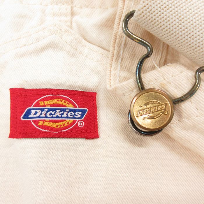 【中古】古着 ディッキーズ Dickies オーバーオール メンズ 90年代 90s コットン USA製 アメリカ製 生成り W36 中古 ボトムス | 春夏 春物 春服 秋冬 秋物 秋服 長ズボン カジュアル メンズファッション ファッション おしゃれ