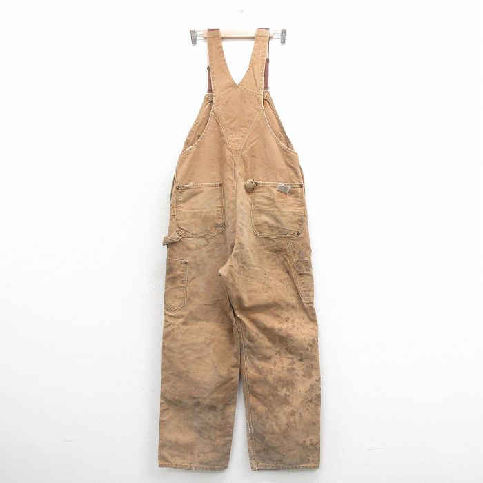 【中古】古着 カーハート Carhartt オーバーオール メンズ 80年代 80s ダブルニー ダック地 コットン USA製 アメリカ製 茶 ブラウン 【spe】 W36 中古 ボトムス | 春夏 春物 春服 秋冬 秋物 秋服 長ズボン カジュアル メンズファッション ファッション おしゃれ