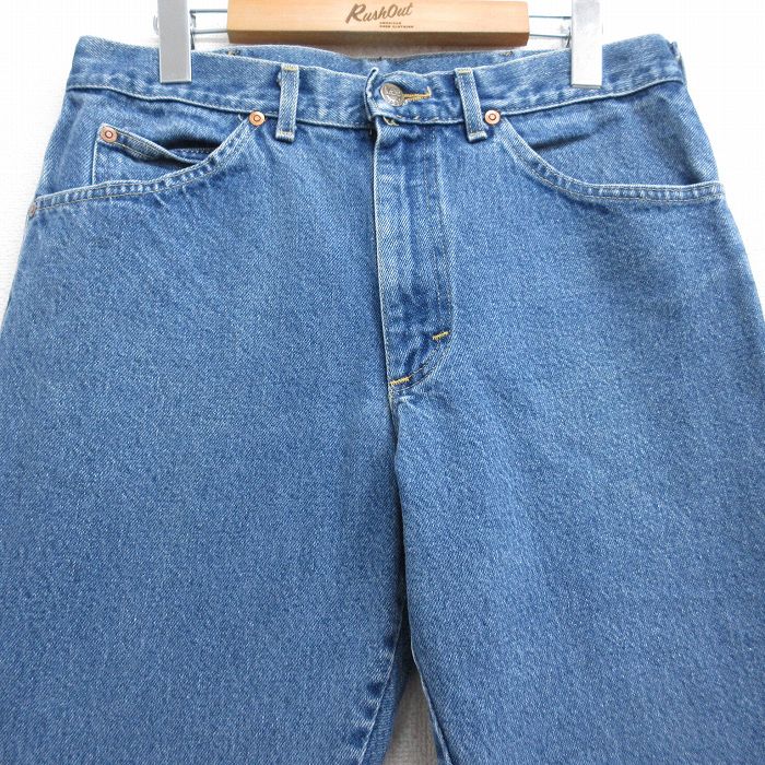 【中古】古着 リー Lee ジーンズ メンズ 90年代 90s コットン USA製 アメリカ製 紺 ネイビー デニム W31 中古 ボトムス ジーパン Gパン ロングパンツ | 春夏 春物 春服 秋冬 秋物 秋服 長ズボン カジュアル メンズファッション ファッション おしゃれ