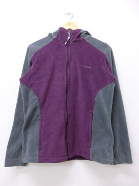 【中古】古着 レディース フリースジャケット コロンビア COLUMBIA ロゴ 紫他 パープル アウター 秋冬 秋物 秋服 冬物 冬服 ジャンパー ブルゾン | カジュアル レディースファッション おしゃれ かわいい