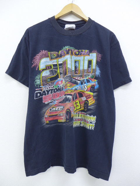 古着 Tシャツ レーシングカー デイトナ500 NASCAR 黒 ブラック Lサイズ 中古 メンズ