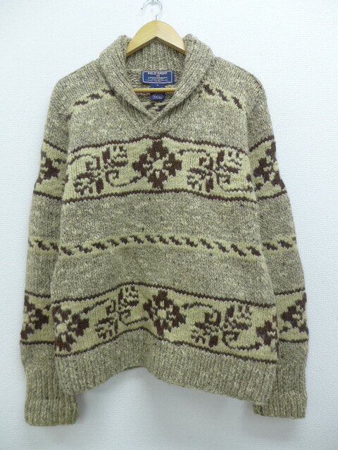 【中古】古着 レディース 長袖 セーター ラルフローレン Ralph Lauren ポロスポーツ ウール ショールカラー 茶 ブラウン 【spe】 中古 ニット トップス | 春夏 春物 春服 秋冬 秋物 秋服 カジュアル レディースファッション おしゃれ かわいいのサムネイル