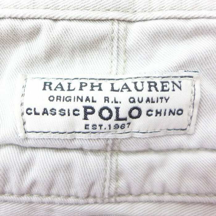 【中古】古着 ブランド カーゴ ショート チノパンツ ショーツ 90年代 90s ラルフローレン Ralph Lauren コットン 薄グレー W31 中古 メンズ ボトムス 短パン ショーパン | 春夏 春物 春服 夏物 夏服 半ズボン カジュアル メンズファッション ファッション おしゃれ