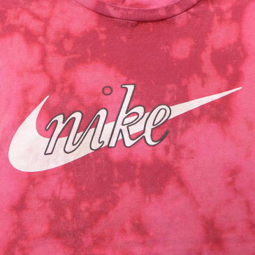 【中古】古着 半袖 ブランドTシャツ ナイキ NIKE ビッグロゴ コットン クルーネック 丸首 赤系 レッド ブリーチ加工 XLサイズ 中古 メンズ | 春夏 夏物 夏服 メンズファッション カットソー ティーシャツ ティシャツ メンズTシャツ 半袖Tシャツ 半袖ティーシャツ カジ