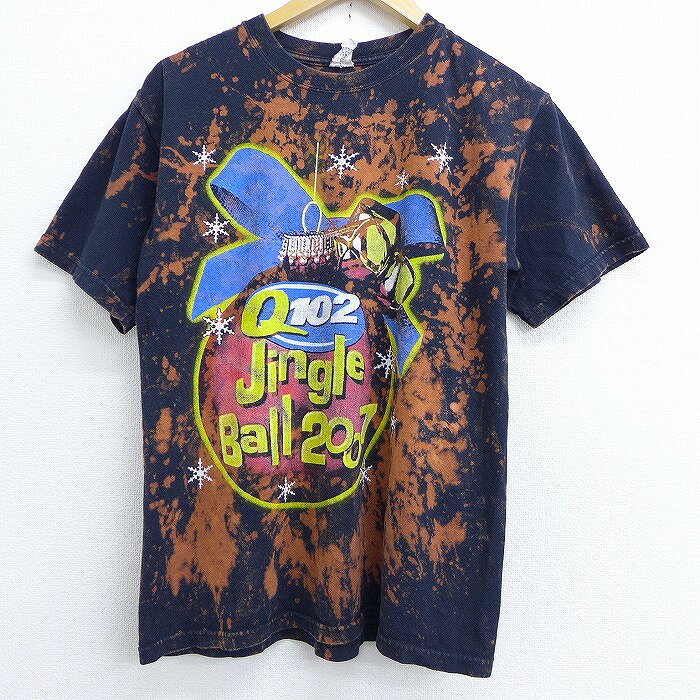 【中古】古着 半袖 ビンテージ ヴィンテージ ロックTシャツ バンドTシャツ 00年代 00s ジャングルボール フェス アヴリルラヴィーン ティンバランド アシュレイティスデイル コットン クルーネック 丸首 黒 ブラック 【spe】 Mサイズ 中古 メンズ | 春夏 春物 春服 秋