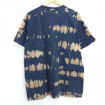 【中古】古着 半袖Tシャツ DCコミックス バットマン BATMAN コットン クルーネック 丸首 黒他 ブラック タイダイ XLサイズ 中古 メンズ 中古メンズ半袖プリントキャラクター 0OF
