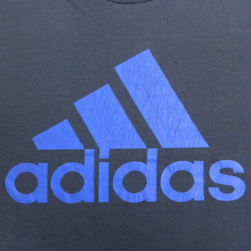 【中古】古着 半袖 ブランドTシャツ アディダス adidas ビッグロゴ 大きいサイズ 2L LL ビッグシルエット ゆったり ビッグサイズ オーバーサイズ クルーネック 丸首 黒 ブラック XLサイズ 中古 メンズ | 春夏 夏物 夏服 メンズファッション カットソー ティーシャツ テ 0OF