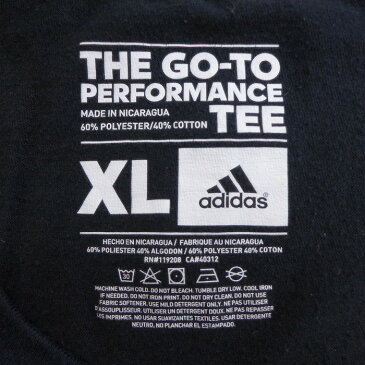 【中古】古着 半袖 ブランドTシャツ アディダス adidas ビッグロゴ 大きいサイズ 2L LL ビッグシルエット ゆったり ビッグサイズ オーバーサイズ クルーネック 丸首 黒 ブラック XLサイズ 中古 メンズ | 春夏 夏物 夏服 メンズファッション カットソー ティーシャツ テ 0OF