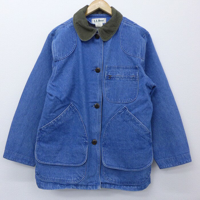 【中古】古着 レディース 長袖 ハンティングジャケット 90年代 90s エルエルビーン LLBEAN コットン USA製 アメリカ製 紺 ネイビー デニム 中古 アウター ジャンパー ブルゾン | 秋冬 秋物 秋服 冬物 冬服 カジュアル レディースファッション おしゃれ かわいいのサムネイル