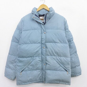【中古】古着 レディース 長袖 ダウンジャケット 80年代 80s ノースフェイス THE NORTH FACE 茶タグ ブラウン USA製 アメリカ製 薄紺 ネイビー 【spe】 中古 アウター ジャンパー ブルゾン | 秋冬 秋物 秋服 冬物 冬服 カジュアル レディースファッション おしゃれ か 0OF