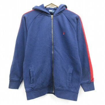 【中古】古着 長袖 ブランドスウェットパーカー 90年代 90s ラルフローレン Ralph Lauren ワンポイントロゴ コットン ラグラン 紺 ネイビー 中古 スエット トレーナー トップス | 春夏 春物 春服 秋冬 秋物 秋服 カジュアル レディースファッション おしゃれ かわいい 0OF