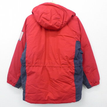 【中古】古着 長袖 ブランド ダウンジャケットパーカー 90年代 90s ノーティカ NAUTICA コットン ラグラン 赤 レッド 【spe】 中古 アウター ジャンパー ブルゾン | 秋冬 秋物 秋服 冬物 冬服 カジュアル レディースファッション おしゃれ かわいい