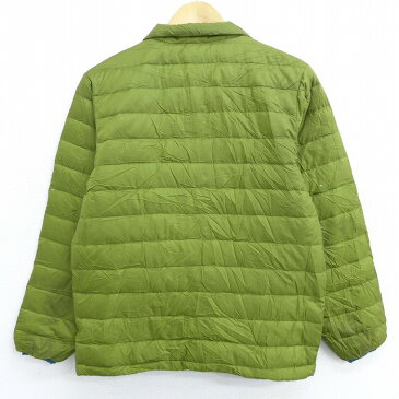 【中古】古着 長袖 ダウンジャケット パタゴニア patagonia ワンポイントロゴ 濃緑 グリーン 中古 アウター ジャンパー ブルゾン | 秋冬 秋物 秋服 冬物 冬服 カジュアル レディースファッション おしゃれ かわいい