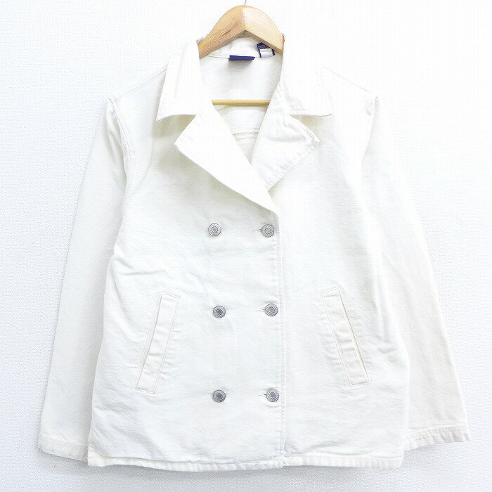 【中古】古着 レディース 長袖 デニムジャケット 90年代 90s ギャップ GAP コットン 白 ホワイト 中古 アウター ジャンパー ブルゾン | 秋冬 秋物 秋服 冬物 冬服 カジュアル レディースファッション おしゃれ かわいいのサムネイル