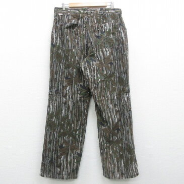 【中古】古着パンツ 90年代 90s ダックスバック リアルツリー シンサレート USA製 アメリカ製 グレー他 迷彩 内側キルティング W36 中古 メンズ ボトムス ロング | 春夏 春物 春服 秋冬 秋物 秋服 長ズボン カジュアル メンズファッション ファッション おしゃれ