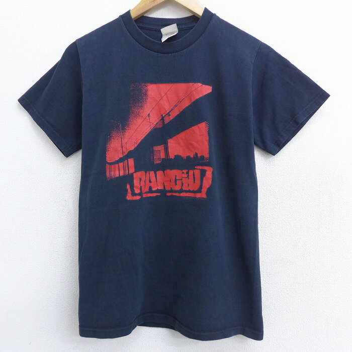 【中古】古着 半袖 ビンテージ ヴィンテージ ヒップホップ ラップTシャツ 00年代 00s ランシド コットン クルーネック 丸首 黒 ブラック Sサイズ 小さいサイズ 中古 メンズ | 春夏 春物 春服 秋冬 秋物 秋服 メンズファッション ロンT カットソー ロンティー ロングT