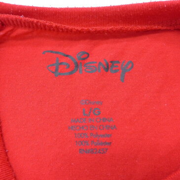 【中古】古着 長袖Tシャツ ディズニー DISNEY ミッキー MICKEY MOUSE ツートンカラー バイカラー ラグラン コットン 赤 レッド XLサイズ 中古 メンズ | 春夏 春物 春服 秋冬 秋物 秋服 メンズファッション ロンT カットソー ロンティー ロングT ロングTシャツ ロングテ