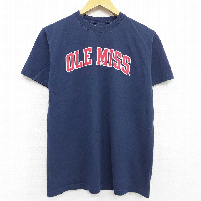 【中古】古着 チャンピオン champion 半袖Tシャツ キッズ 子供服 ガールズ OLE MISS コットン クルーネック 丸首 紺 ネイビー 中古 | 春夏 春物 春服 秋冬 秋物 秋服 カットソー レディースファッション ロンT ロング丈 おしゃれ かわいい ロンティー ロングT ロングT 0OF