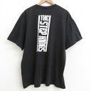 【中古】古着 半袖 ビンテージ ヴィンテージ ロックTシャツ バンドTシャツ メンズ 00年代 00s THE STEP KINGS 大きいサイズ 2L LL ビッグシルエット ゆったり ビッグサイズ オーバーサイズ コットン クルーネック 丸首 黒 ブラック 【spe】 XLサイズ 中古 | 春夏 春物 0OF