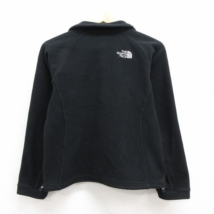 【中古】古着 ノースフェイス THE NORTH FACE 長袖 フリースジャケット レディース ワンポイントロゴ 黒 ブラック 中古 アウター ジャンパー ブルゾン | 秋冬 秋物 秋服 冬物 冬服 カジュアル レディースファッション おしゃれ かわいい