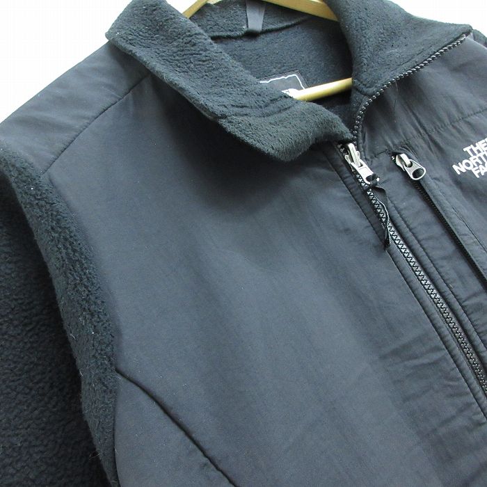 【中古】古着 ノースフェイス THE NORTH FACE 長袖 フリース デナリジャケット レディース ワンポイントロゴ 黒 ブラック 中古 アウター ジャンパー ブルゾン | 秋冬 秋物 秋服 冬物 冬服 カジュアル レディースファッション おしゃれ かわいい 0OF