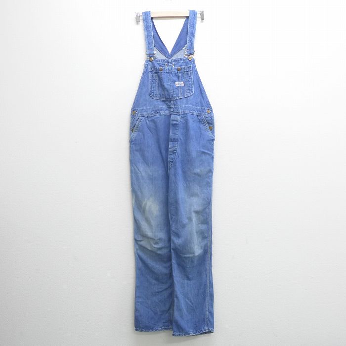 【中古】古着 オーバーオール メンズ 90年代 90s 紺 ネイビー デニム W35 中古 ボトムス | 春夏 春物 春服 秋冬 秋物 秋服 長ズボン カジュアル メンズファッション ファッション おしゃれ 0OF