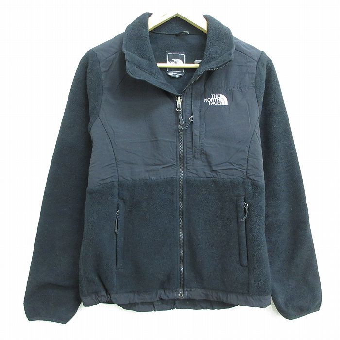 【中古】古着 ノースフェイス THE NORTH FACE 長袖 デナリ フリースジャケット レディース ワンポイントロゴ 黒 ブラック 中古 アウター ジャンパー ブルゾン | 秋冬 秋物 秋服 冬物 冬服 カジュアル レディースファッション おしゃれ かわいい