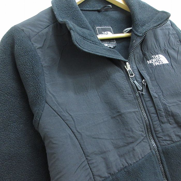 【中古】古着 ノースフェイス THE NORTH FACE 長袖 デナリ フリースジャケット レディース ワンポイントロゴ 黒 ブラック 中古 アウター ジャンパー ブルゾン | 秋冬 秋物 秋服 冬物 冬服 カジュアル レディースファッション おしゃれ かわいい