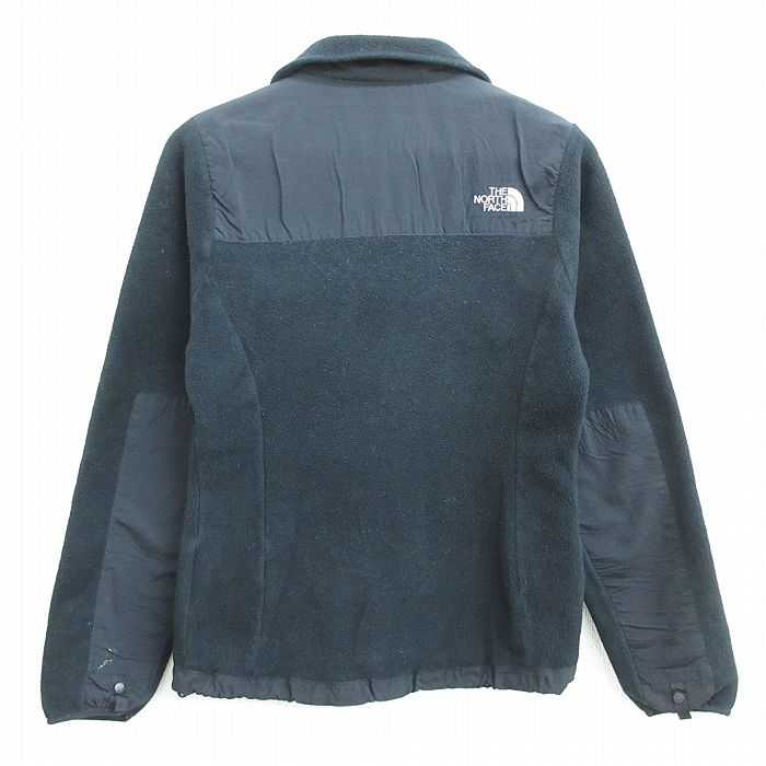 【中古】古着 ノースフェイス THE NORTH FACE 長袖 デナリ フリースジャケット レディース ワンポイントロゴ 黒 ブラック 中古 アウター ジャンパー ブルゾン | 秋冬 秋物 秋服 冬物 冬服 カジュアル レディースファッション おしゃれ かわいい