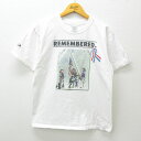 【中古】古着 半袖 ビンテージ ヴィンテージTシャツ メンズ 00年代 00s REMEMBERD 星条旗 白 ホワイト Lサイズ 中古 | 春夏 夏物 夏服 ヴィンテージTシャツ メンズファッション カットソー ティーシャツ ティシャツ メンズTシャツ 半袖Tシャツ 半袖ティーシャツ カジュ 0OF