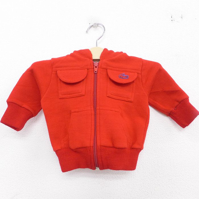 【中古】古着 IZOD ラコステ LACOSTE 長袖 ブランド フルジップ トップスパーカー キッズ ボーイズ 子供服 70年代 70s ワンポイントロゴ 赤 レッド 【spe】 | 春夏 春物 春服 秋冬 秋物 秋服 女の子 子ども服 こども服 カジュアル ファッション おしゃれ かわいい