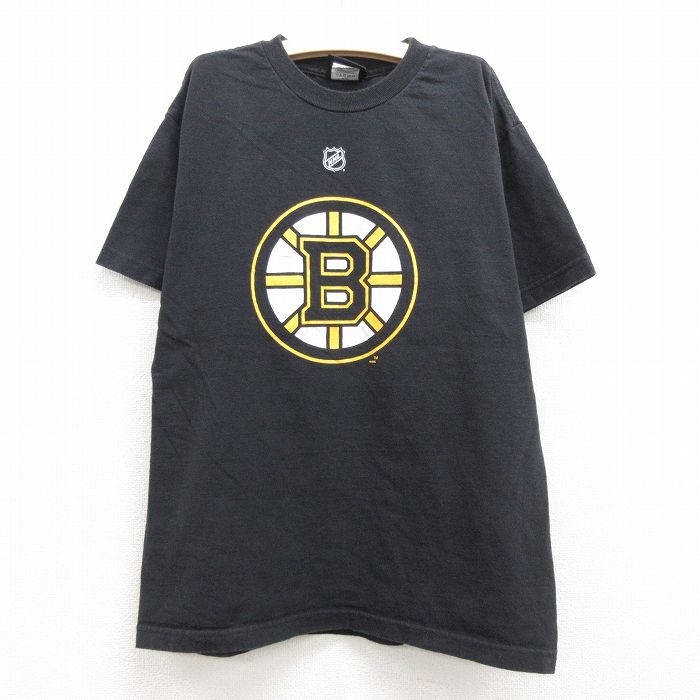 【中古】古着 リーボック REEBOK 半袖Tシャツ キッズ ボーイズ 子供服 NHL ボストンブルーインズ ミラ..