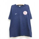 【中古】古着 ナイキ NIKE 半袖 ビンテージ ヴィンテージTシャツ キッズ ボーイズ 子供服 00年代 00s MLB ボストンレッドソックス ジェイソンバリテック 33 コットン クルーネック 丸首 紺 ネイビー メジャーリーグ ベースボール 野球 | 春夏 春物 春服 秋冬 秋物 秋服 0OF