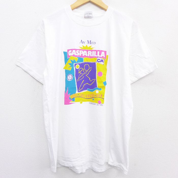 【中古】古着 ナイキ NIKE 半袖 ビンテージ ヴィンテージTシャツ メンズ 90年代 90s GASPARILLA コットン クルーネック 丸首 USA製 アメリカ製 白 ホワイト Lサイズ 中古 | 春夏 夏物 夏服 ヴィンテージTシャツ メンズファッション カットソー ティーシャツ ティシャツ 0OF