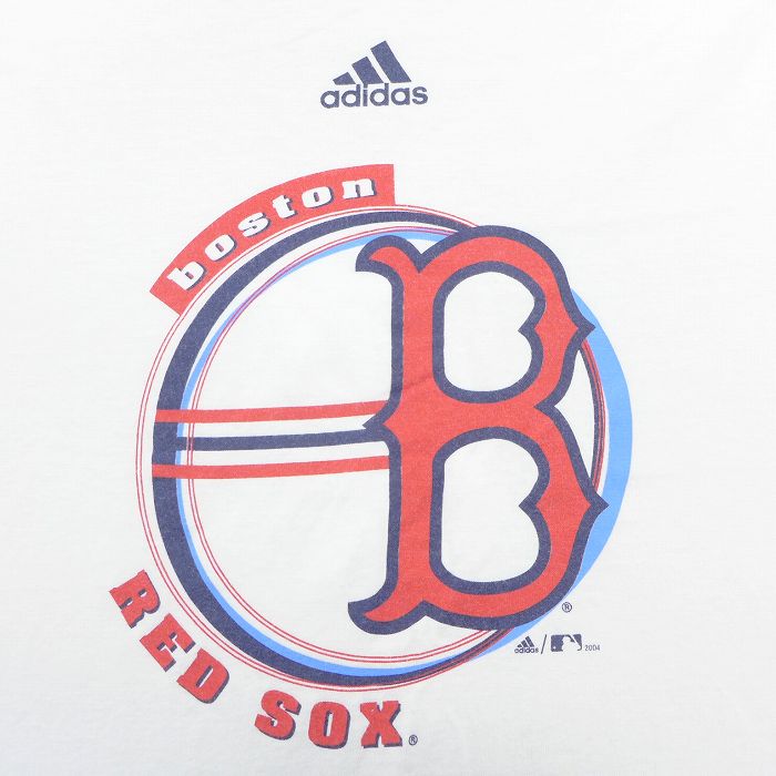 【中古】古着 アディダス adidas 半袖 ビンテージ ヴィンテージTシャツ メンズ 00年代 00s MLB ボストンレッドソックス コットン クルーネック 丸首 白 ホワイト アメフト スーパーボウル XLサイズ 中古 | 春夏 夏物 夏服 ヴィンテージTシャツ メンズファッション カッ 0OF