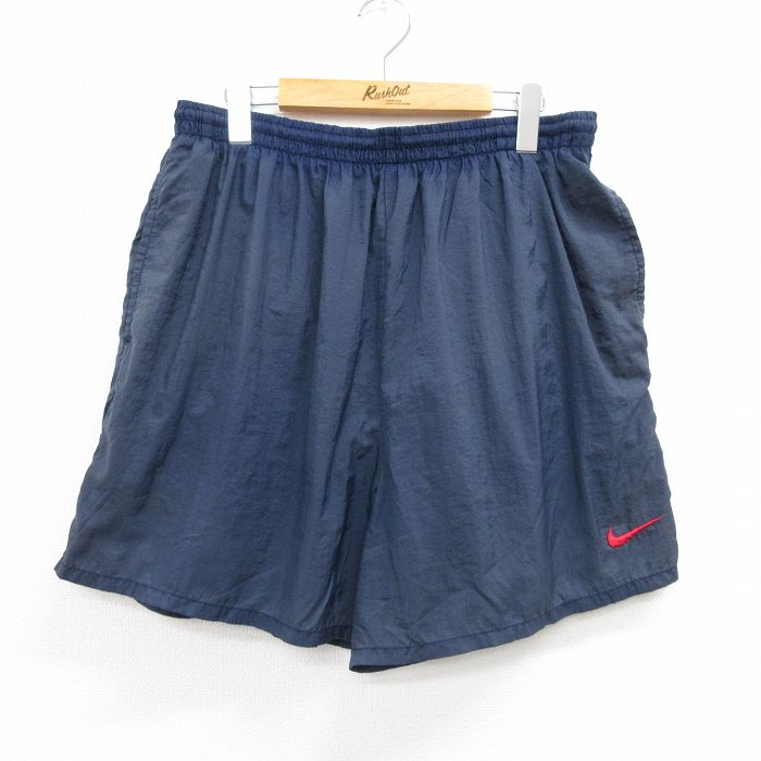 【中古】古着 ナイキ NIKE 水着 ショーツ ショートパンツ メンズ 00年代 00s ビッグロゴ 紺他 ネイビー W36 中古 ボトムス 短パン ショーパン ハーフ | 春夏 春物 春服 夏物 夏服 半ズボン カジュアル メンズファッション ファッション おしゃれ