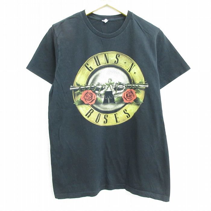 【中古】古着 半袖 ビンテージ ヴィンテージ ロックTシャツ バンドTシャツ メンズ 00年代 00s ガンズアンドローゼズ コットン クルーネック 丸首 黒 ブラック Mサイズ 中古 | 春夏 春物 春服 秋冬 秋物 秋服 メンズファッション ロンT カットソー ロンティー ロングT