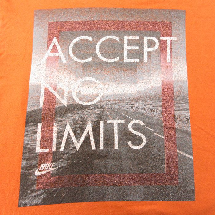 【中古】古着 ナイキ NIKE 長袖Tシャツ メンズ 道 ACCEPT コットン クルーネック 丸首 オレンジ XLサイズ 中古 | 春夏 春物 春服 秋冬 秋物 秋服 メンズファッション ロンT カットソー ロンティー ロングT ロングTシャツ ロングティーシャツ ロング丈 長袖ティーシャツ 0OF