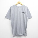 【中古】古着 半袖 ビンテージ ヴィンテージTシャツ メンズ 90年代 90s FOXON ベースボール 10 ヘンリーネック USA製 アメリカ製 グレー 霜降り Lサイズ 中古 | 春夏 夏物 夏服 ヴィンテージTシャツ メンズファッション カットソー ティーシャツ ティシャツ メンズTシ 0OF